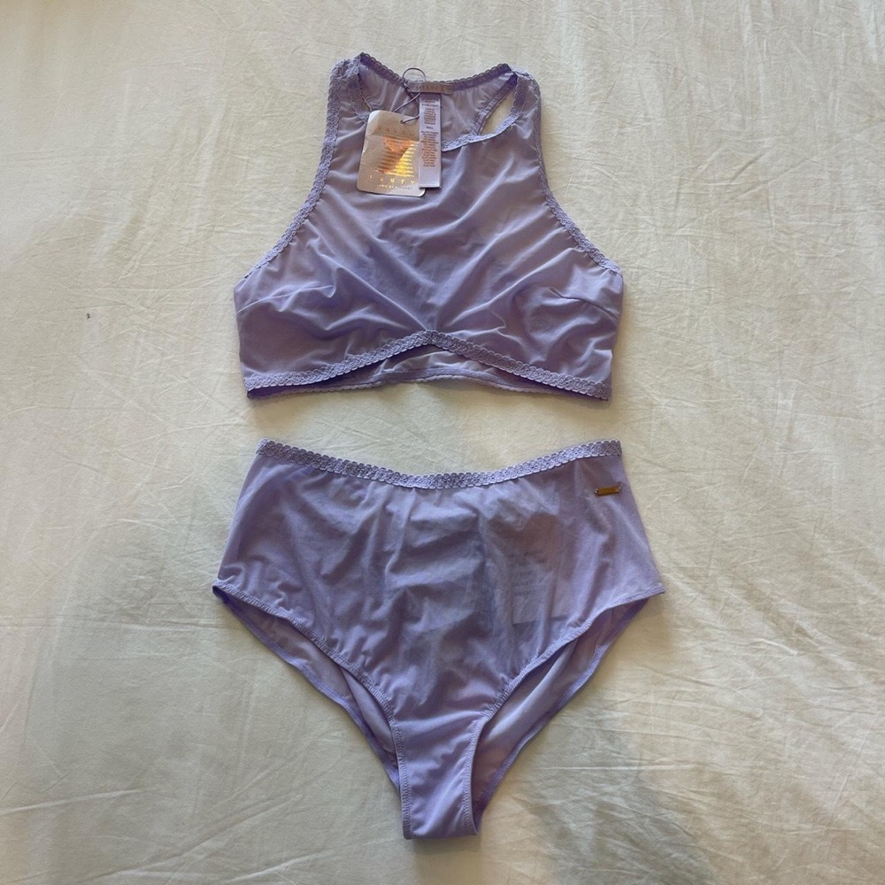 Savage X Fenty Violet / Purple Mesh Set